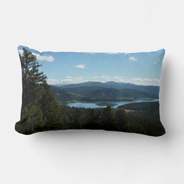 Two Ocean Lake at Grand Teton National Park Lumbar Cushion (Front)