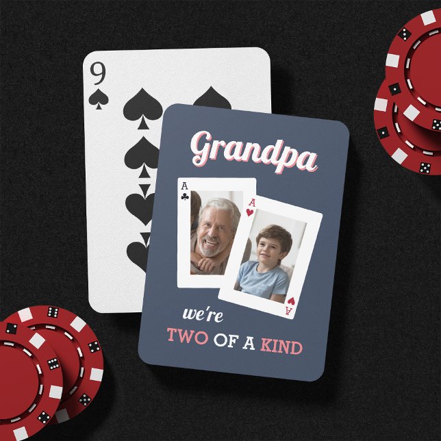 Two of a Kind | Grandpa & Child Photo Playing Cards (Creator Uploaded)