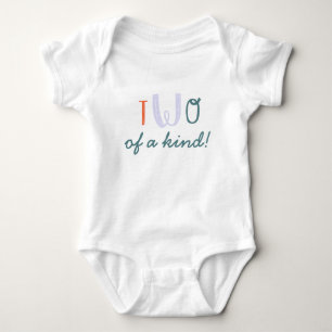 TWO of a kind, twin baby baby grow, 2nd birthday Bodysuit