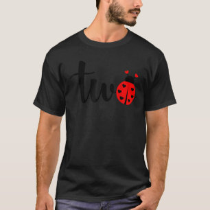 Two of The Birthday for Girl 1st Birthday Ladybug T-Shirt