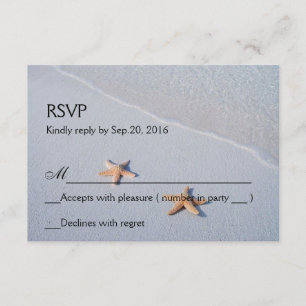 Two of Us Ocean Love Starfish Response RSVP Card