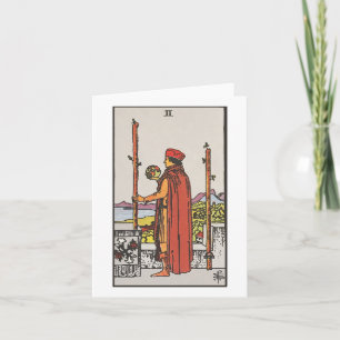 Two of wands - Rider Waite Smith tarot Card