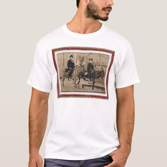 Two O'Keefe boys on donkeys (40040) T-Shirt (Front)