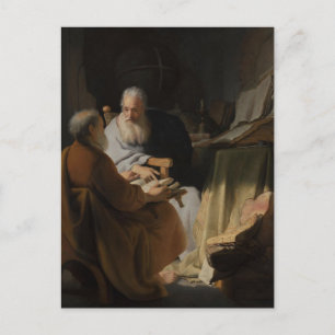 Two Old Men Disputing by Rembrandt Postcard