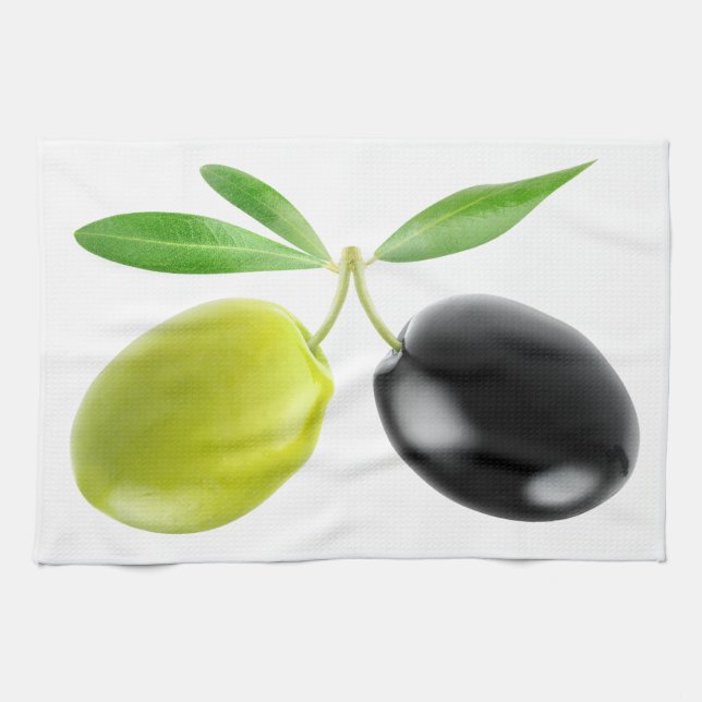 Two olives tea towel (Horizontal)