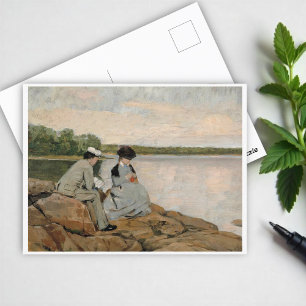 Two on the beach, Arvid Liljelund  Postcard