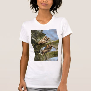 Two Owls in the Woods, birds, wildlife T-Shirt