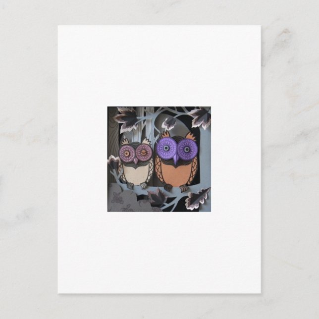 two owls postcard (Front)