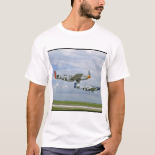 Two P51 Mustangs Flying By._WWII Planes T-Shirt