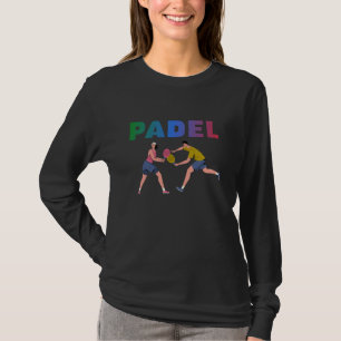 Two Padel Players  Colourful T-Shirt