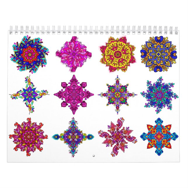 Two Page Medium 2024 Mandala Calendar (Cover)