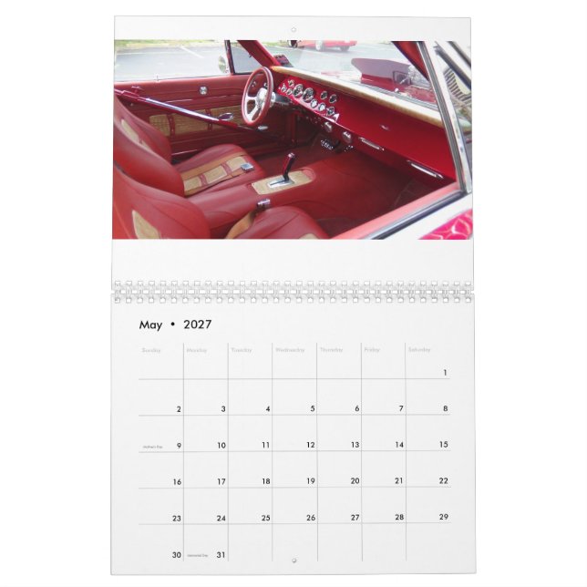 Two Page, Medium, White Calendar pro street dodge (May 2027)