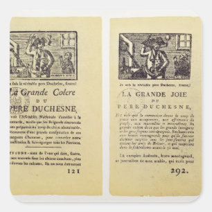 Two pages from 'La Grande Colere de Pere Square Sticker