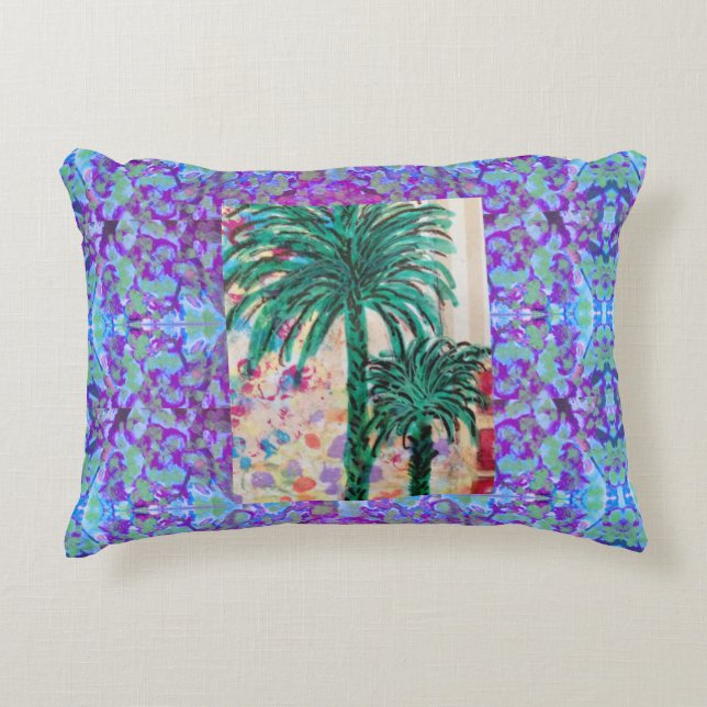 Two Palm Trees  Decorative Cushion (Front)