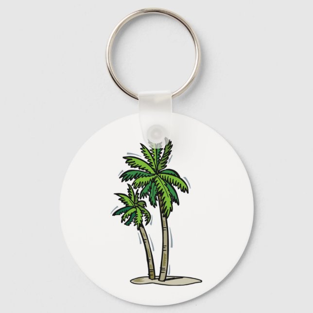 Two Palm Trees Key Ring (Front)