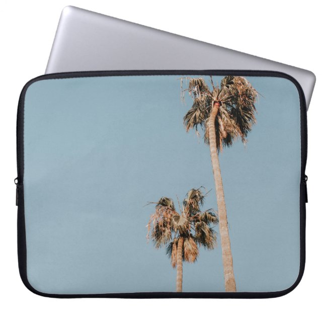 Two palm trees laptop sleeve (Front)
