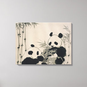 Two Pandas Canvas Print