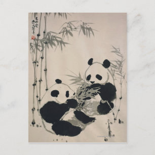 Two Pandas Postcard