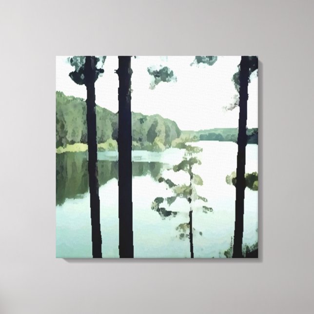 Two Panel Lakeview Canvas Print (Front)