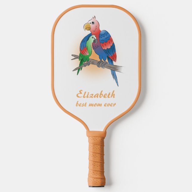 Two Parrots Happy Mother's Day Pickleball Paddle (Front)