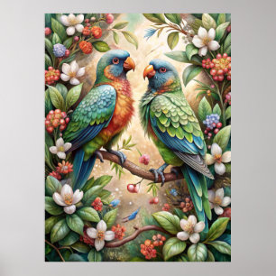 Two Parrots Poster