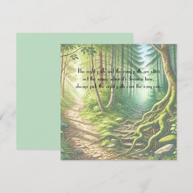 Two Paths & Quote	 Card (Front/Back)