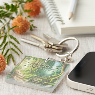 Two Paths & Quote Key Ring