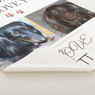 Two Paws, One Loving Mom Sherpa Blanket