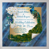 Two Peacocks on Emerald-green Silk