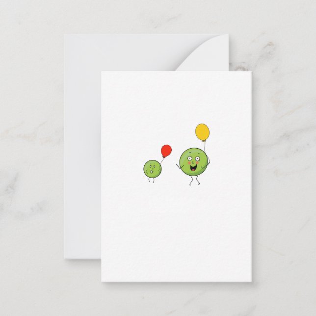 Two peas, cute pea theme card (Front)