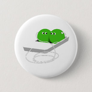 Two Peas In A Pod 6 Cm Round Badge