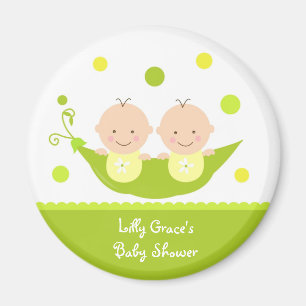 Two Peas in A Pod Baby Shower Magnets