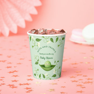 Two Peas in a Pod Baby Shower Paper Cups