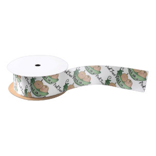 Two peas in a pod baby shower ribbon satin ribbon