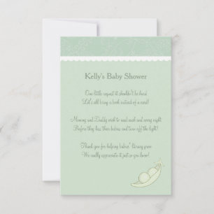 Two Peas In A Pod Book Request Custom Invitation