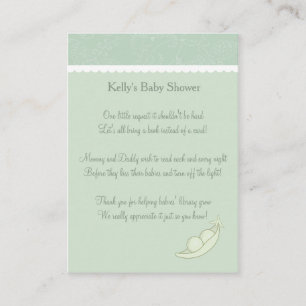 Two Peas In A Pod Book Request Enclosure Card