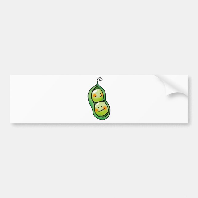 Two peas in a pod bumper sticker (Front)