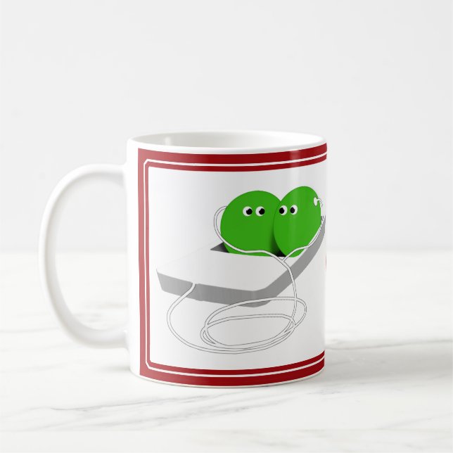 Two Peas in a Pod Coffee Mug (Left)