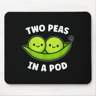 Two Peas In A Pod Cute Kawaii Funny Mouse Pad