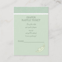 Two Peas In A Pod Diaper Raffle Ticket