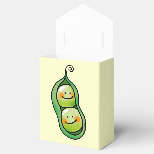 Two peas in a pod favour box (Opened)