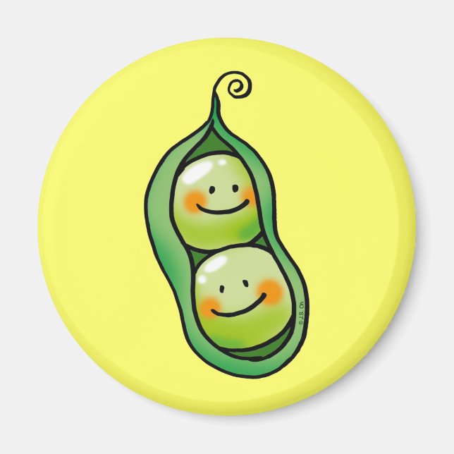 Two peas in a pod magnet (Front)