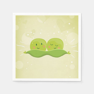 Two peas in a pod Paper Napkin Twins Baby shower