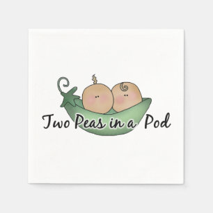 Two peas in a pod party paper napkins