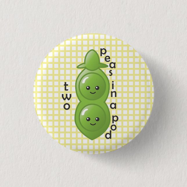 Two Peas in a Pod - Peas 3 Cm Round Badge (Front)