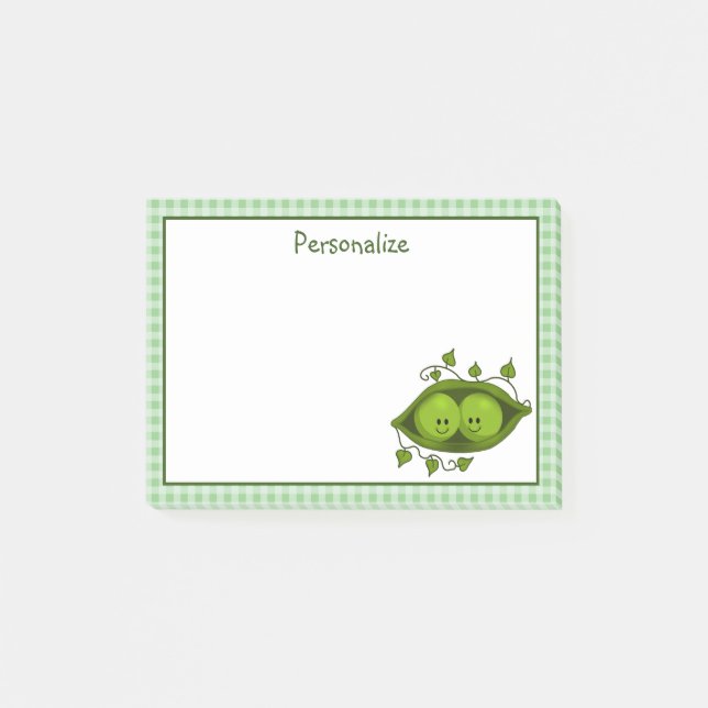 Two Peas In A Pod Post-it Notes (Front)