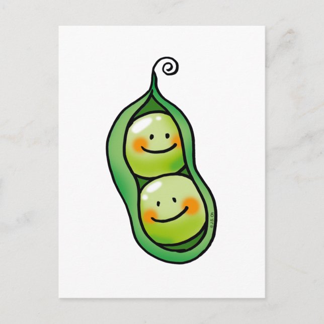 Two peas in a pod postcard (Front)