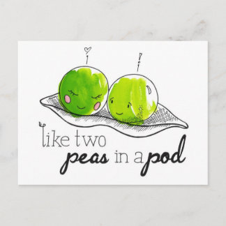 Two Peas in a Pod Postcard