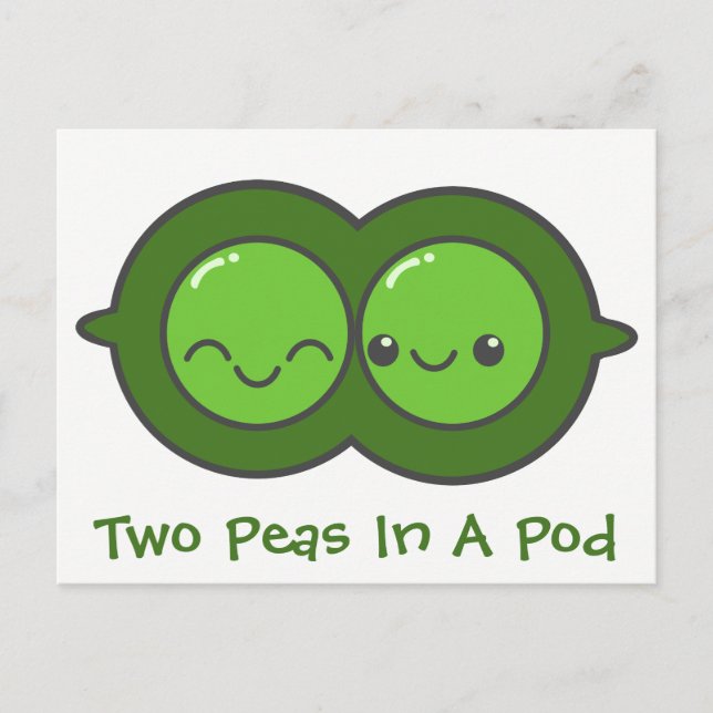 Two Peas In A Pod Postcard (Front)