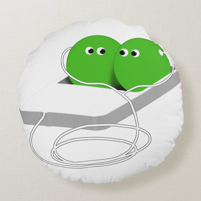 Two Peas In A Pod Round Cushion (Back)
